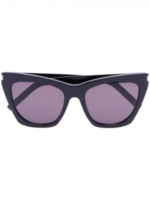 Солнцезащитные очки Kate в D-образной оправе Saint Laurent Eyewear. Цвет: черный