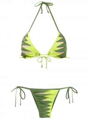 Printed bikini Amir Slama. Цвет: зеленый