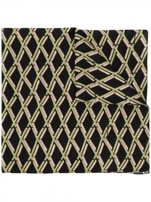 Платок с геометричным принтом Preen By Thornton Bregazzi. Цвет: черный