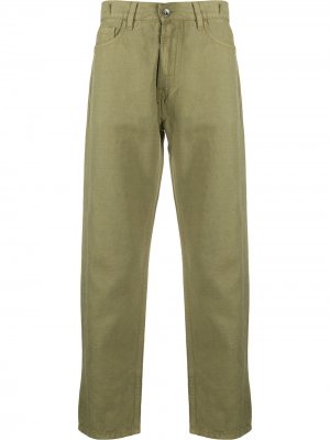 Укороченные брюки кроя слим YMC. Цвет: зеленый