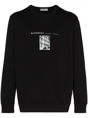 Толстовка с круглым вырезом и логотипом Givenchy. Цвет: черный