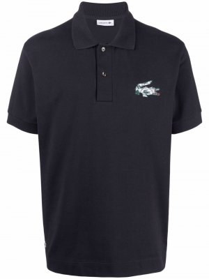 Рубашка поло с нашивкой-логотипом Lacoste. Цвет: синий