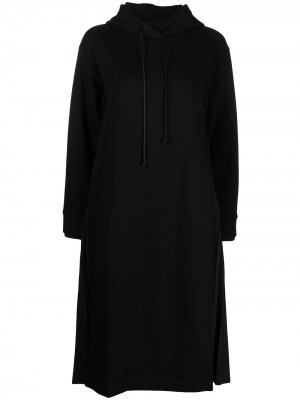 Платье-худи с кулиской и плиссировкой Juun.J. Цвет: черный