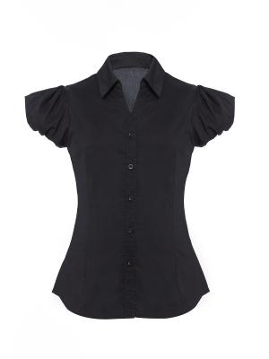 Блузка с коротким рукавом Arina. Цвет: черный