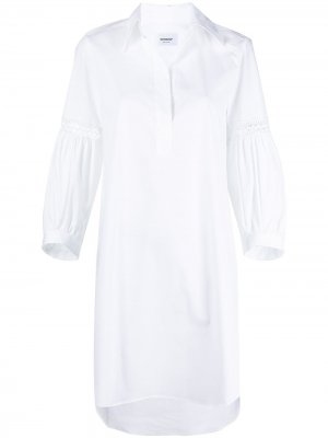 Платье-рубашка с вышивкой Dondup. Цвет: белый