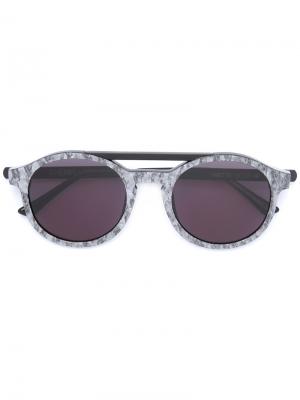 Солнцезащитные очки в круглой оправе Thierry Lasry. Цвет: серый