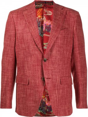 Однобортный пиджак Etro. Цвет: красный