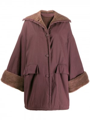 Утепленное пальто 1990-х годов Romeo Gigli Pre-Owned. Цвет: фиолетовый