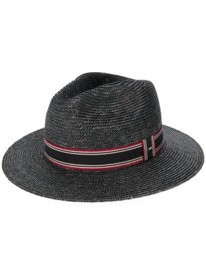 Шляпа с полосками Saint Laurent. Цвет: черный