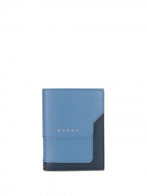Прямоугольный бумажник Marni. Цвет: синий