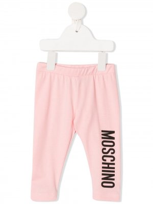 Легинсы с логотипом Moschino Kids. Цвет: розовый