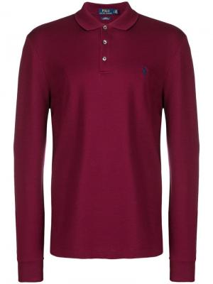 Рубашка-поло с длинными рукавами Polo Ralph Lauren. Цвет: красный