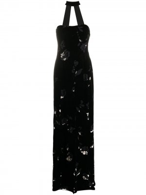 Фактурное платье 1990-х годов Giorgio Armani Pre-Owned. Цвет: черный