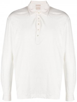 Рубашка поло с длинными рукавами Massimo Alba. Цвет: белый