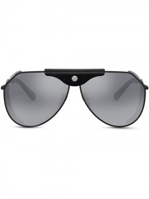 Солнцезащитные очки гогглы с логотипом Dolce & Gabbana Eyewear. Цвет: коричневый