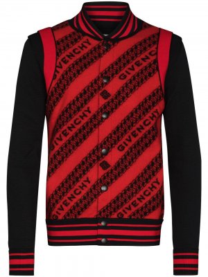 Бомбер с логотипом Givenchy. Цвет: 606 red / черный