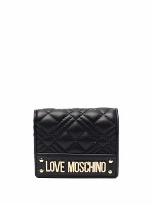 Стеганый бумажник Love Moschino. Цвет: черный