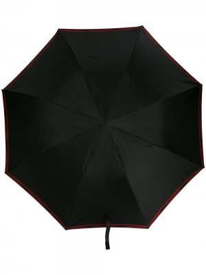 Зонт с декором Skull на ручке Alexander McQueen. Цвет: черный