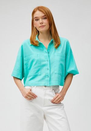 Рубашка Koton. Цвет: бирюзовый