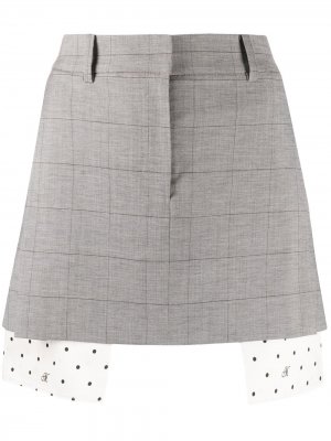 Многослойная юбка мини Monse. Цвет: серый