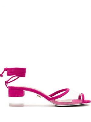 Босоножки Plinio на блочном каблуке Andrea Bogosian. Цвет: розовый