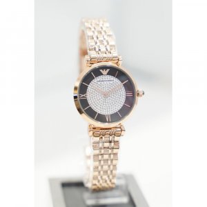 Emporio  Розовое золото Кубические женские металлические часы AR11402 Модные Armani