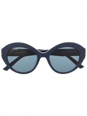 Солнцезащитные очки в массивной оправе Balenciaga Eyewear. Цвет: синий