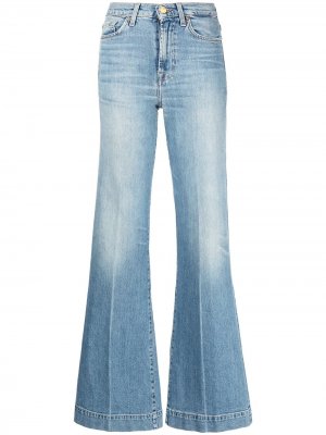 Расклешенные джинсы с завышенной талией 7 For All Mankind. Цвет: синий