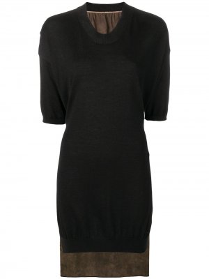 Платье-джемпер с контрастными вставками Uma Wang. Цвет: черный