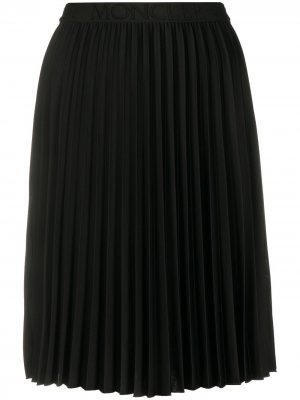 Плиссированная юбка миди Moncler. Цвет: черный