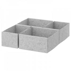 ИКЕА КОМПЛИМЕНТ Коробка, 4 шт., светло-серый 40х54 см IKEA