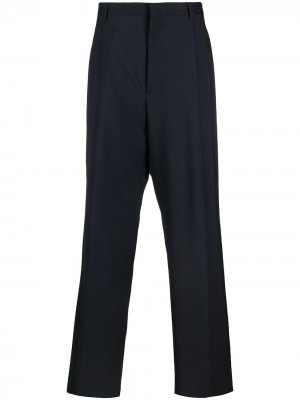 Широкие брюки со складками Valentino. Цвет: синий