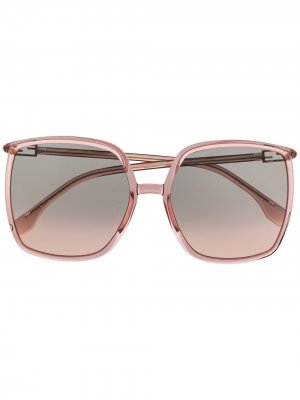 Солнцезащитные очки в массивной квадратной оправе Fendi Eyewear. Цвет: розовый