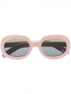 Солнцезащитные очки в овальной оправе Gucci Eyewear. Цвет: нейтральные цвета