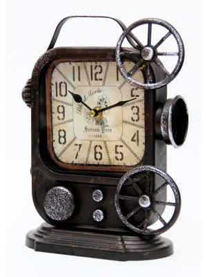 Часы Ретро Камера настольные кварцевые Magic Home. Цвет: коричневый