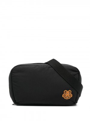Поясная сумка с вышивкой Tiger Kenzo. Цвет: черный