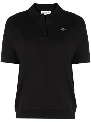 Рубашка поло с вышитым логотипом Lacoste. Цвет: черный