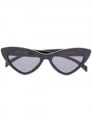 Солнцезащитные очки в оправе кошачий глаз Moschino Eyewear. Цвет: черный