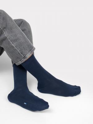 Высокие мужские носки темно-синего цвета Mark Formelle. Цвет: т.синий