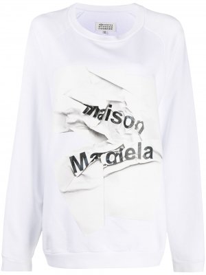 Толстовка с логотипом Maison Margiela. Цвет: белый