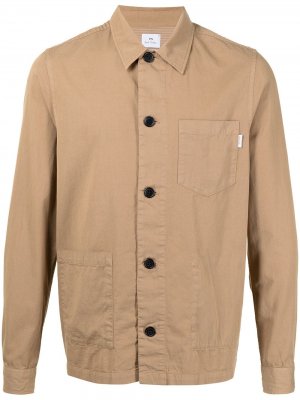 Куртка-рубашка на пуговицах PS Paul Smith. Цвет: коричневый