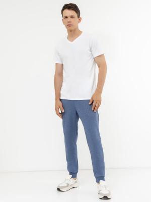 Утепленные мужские брюки в оттенке джинсовый меланж Mark Formelle. Цвет: джинсовый меланж 5548g