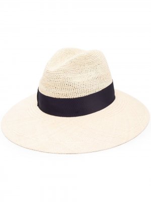 Шляпа-федора с лентой Borsalino. Цвет: нейтральные цвета