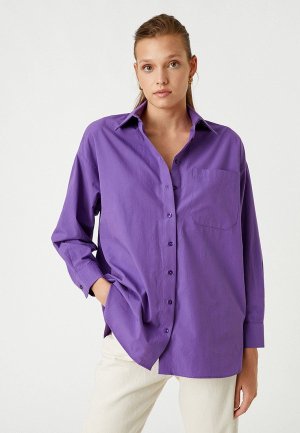 Рубашка Koton. Цвет: фиолетовый