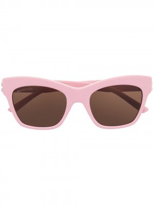 Солнцезащитные очки Dynasty в прямоугольной оправе Balenciaga Eyewear. Цвет: розовый