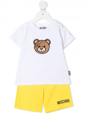 Пижама с принтом Teddy Bear Moschino Kids. Цвет: желтый