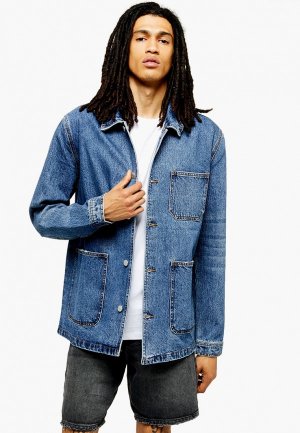 Куртка джинсовая Topman. Цвет: синий