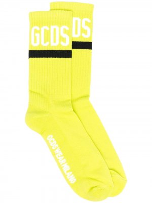 Носки с логотипом Gcds. Цвет: желтый