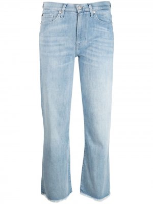 Укороченные джинсы 7 For All Mankind. Цвет: синий