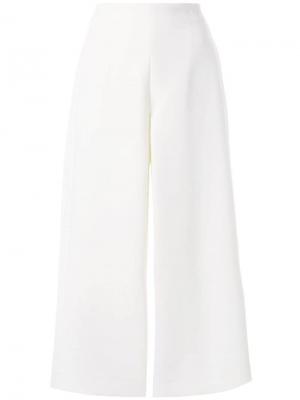 Укороченные брюки-палаццо Dvf Diane Von Furstenberg. Цвет: белый